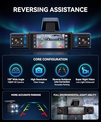 360° 4 Channel Dash Cam - 1080P