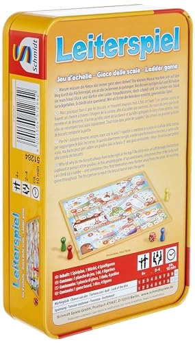 Leiterspiel - Reisespiel in der Metalldose Bring-mich-mit-Spiel