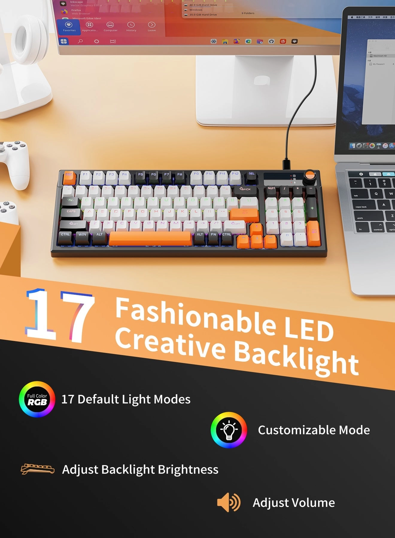 95-Key Wired Mechanical Keyboard - Wired