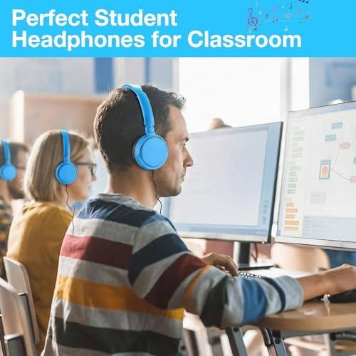 6 Pack Classroom Headphones Wired Headphone
