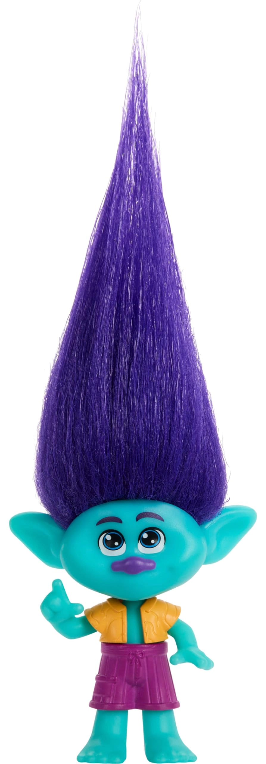 Mattel Branch Small Doll - DreamWorks Trolls Fun Fair Surprise Removable Outfit Plush Blue Hair Ages 3+