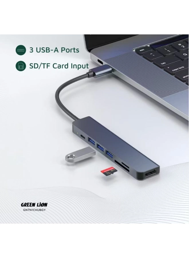 7-in-1 USB-C Hub - 4K@30Hz HDMI 87W PD 5Gbps