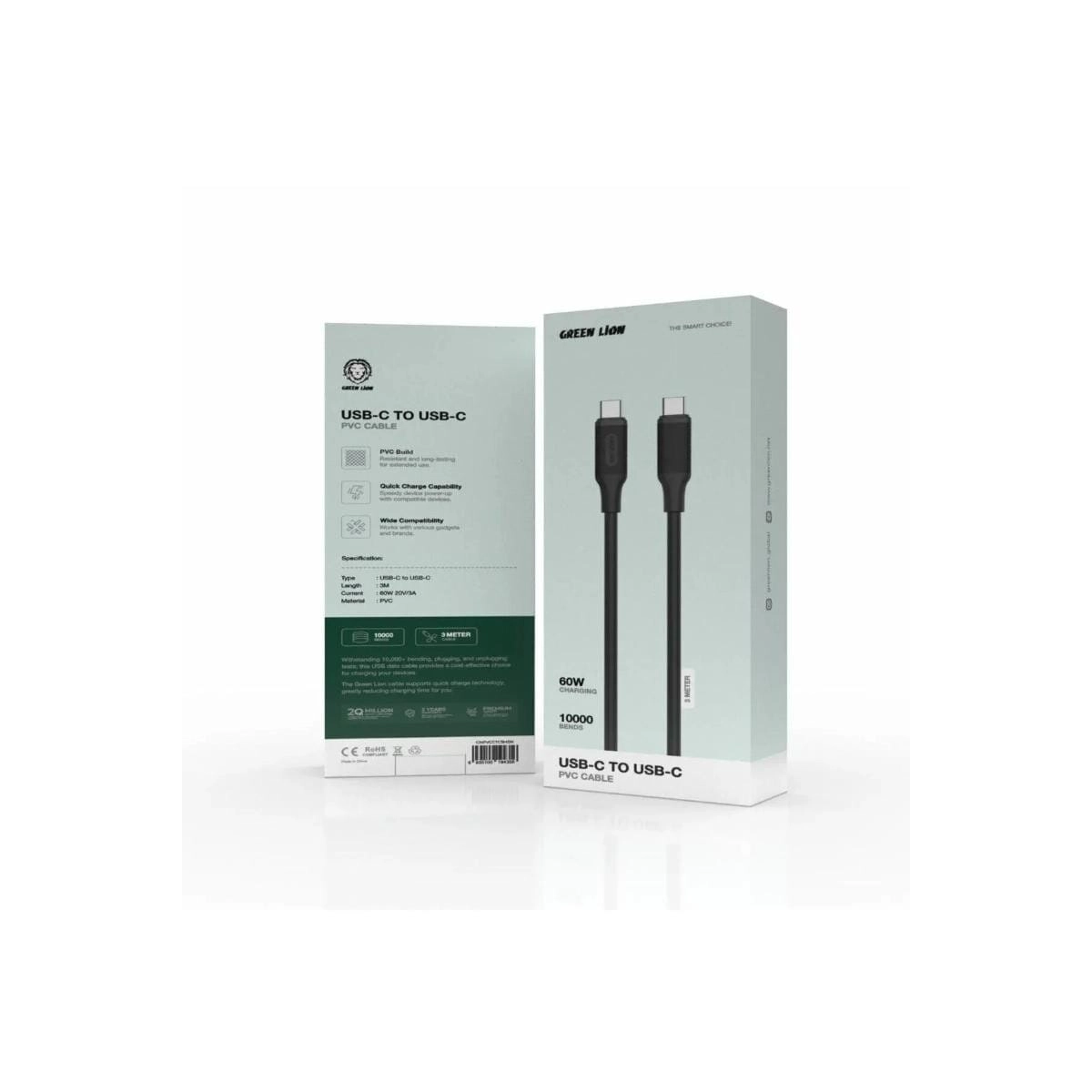Tradeo Charge Cable 60W USB-C to USB-C 3m PVC