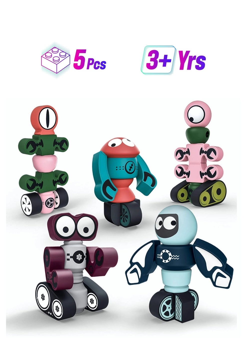 SYOSI Magnetic Robots - 5 pieces 3 years+