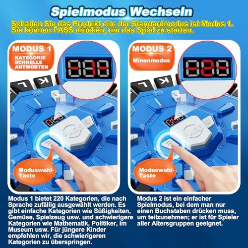 Word Game - 24 Keys Letters Press 220 Theme Categories (German)