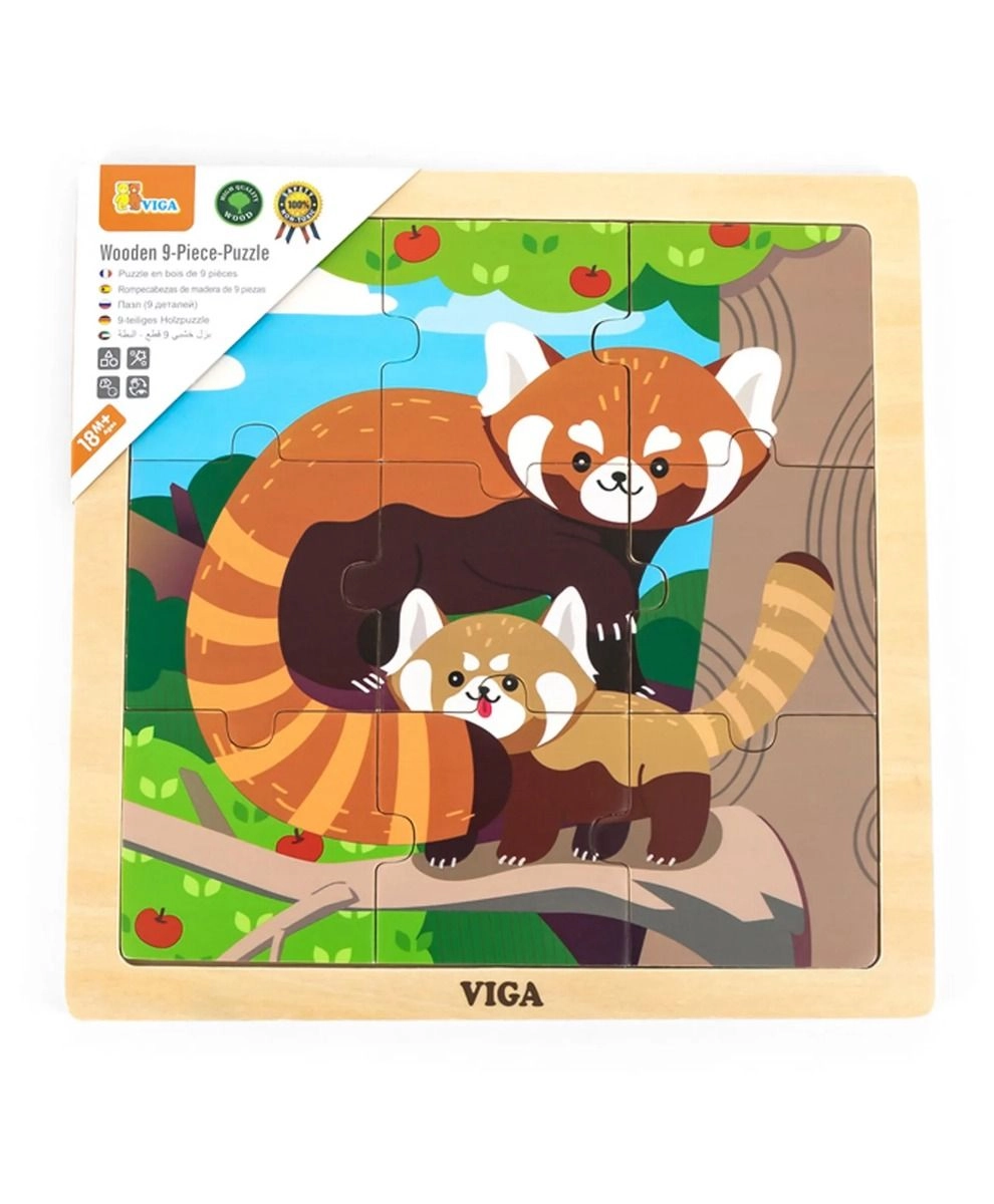 Red Panda Wooden Puzzle (SW-44625) - 9 pcs