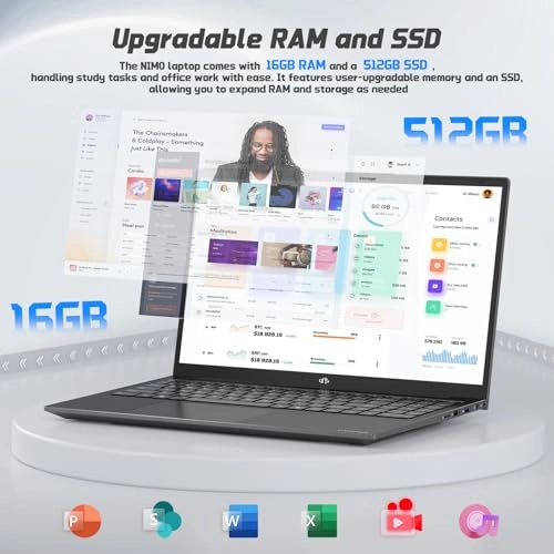 NIMO Student-Laptop N157 - 17.3'' N100 8GB DDR4 128GB SSD