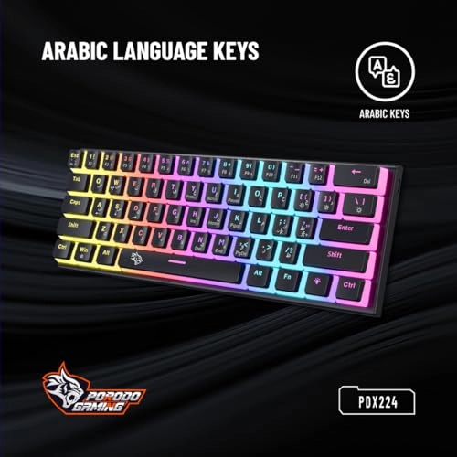61 Keys Pudding Mechanical Keyboard - EN/AR Wired