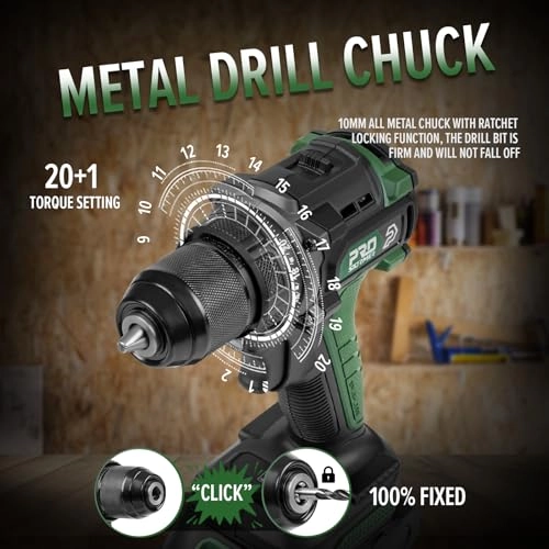 Brushless Cordless Drill - 2 Amp Hours Set