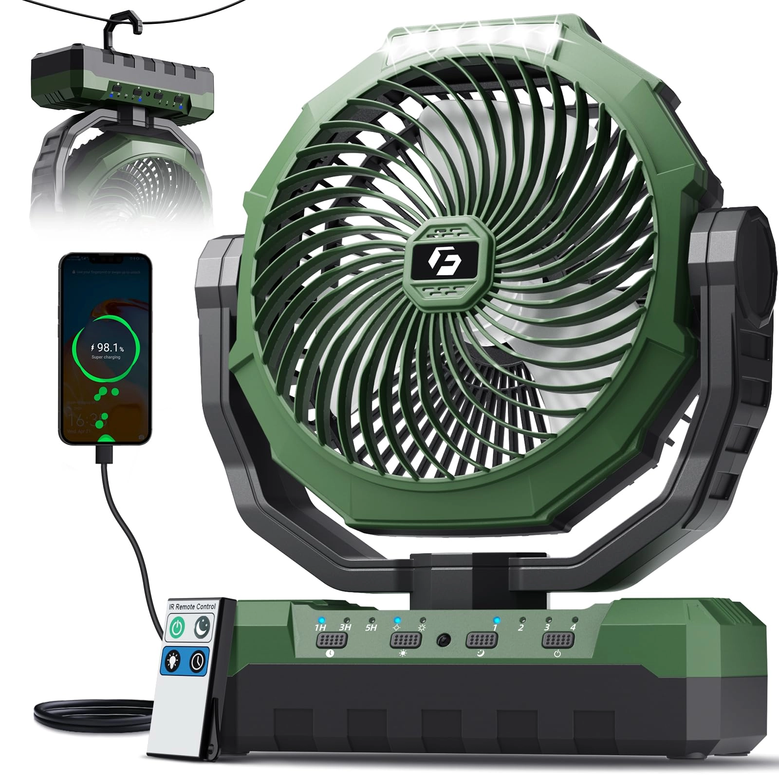 frizcol 3-in-1 Camping Fan - 5 Inches