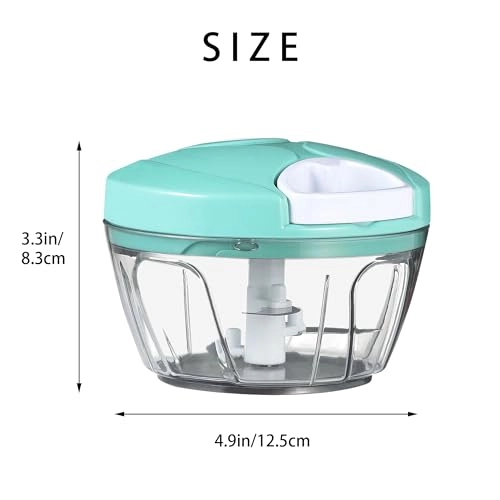 Manual Food Processor - 16.9 Fluid Ounces three blades