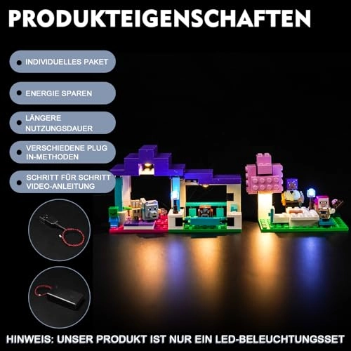 LED Light Set - Copper for LEGO Minecraft The Animal Sanctuary 21253 5V