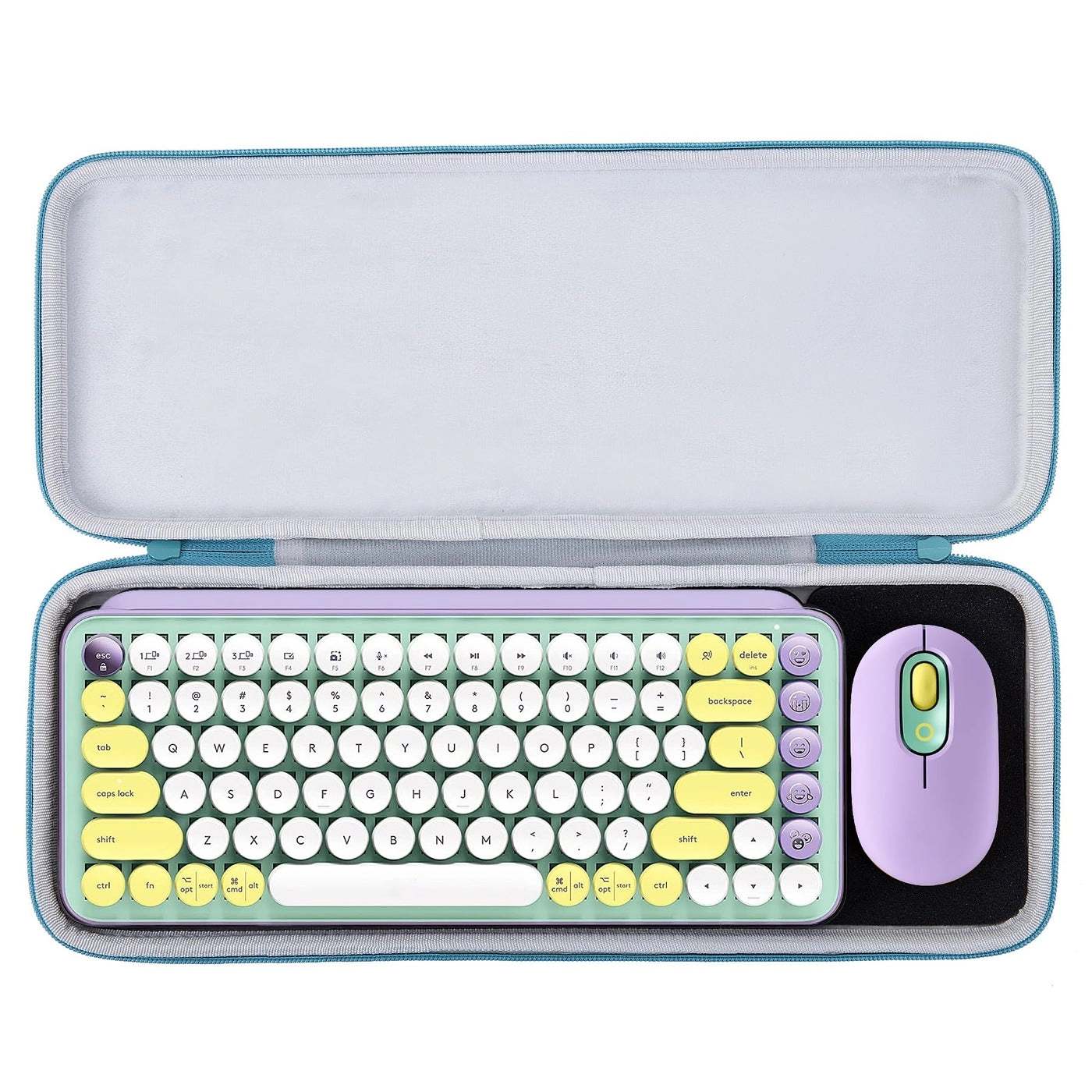 Hard Carrying Case Compatible with Logitech POP ICON Combo/POP Keys Mechanical Wireless Keyboard - Purple 15.4*5.5*1.5 inches