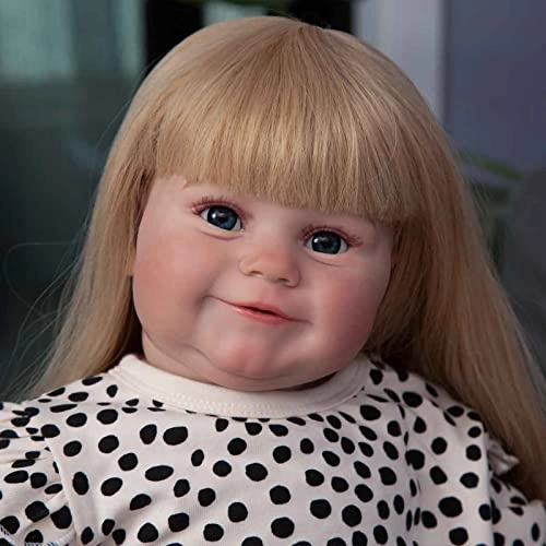 Reborn Baby Doll - 24 Inch Vinyl Cotton Body Pink Yarn Skirt Ages 3+