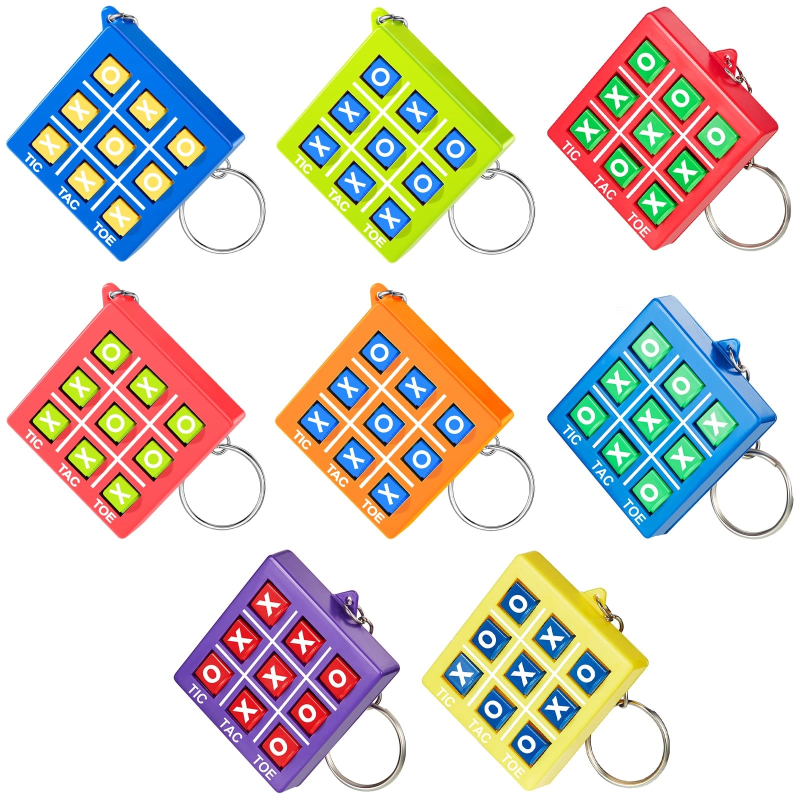 Hicarer Tic Tac Toe Keychain - 8.0 Count Kid