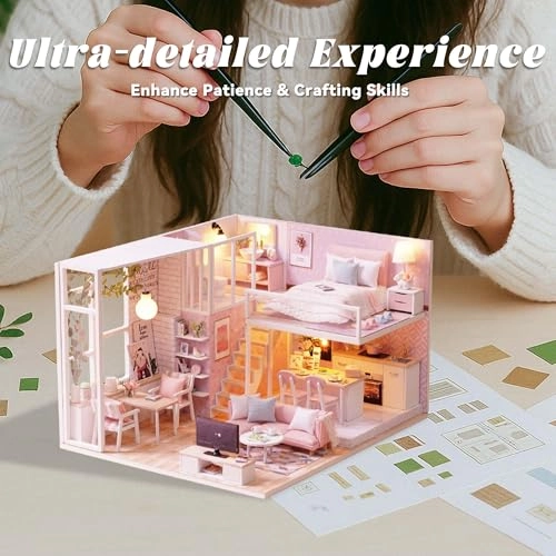Dollhouse Miniature DIY House Kit - Creative Room 1:100