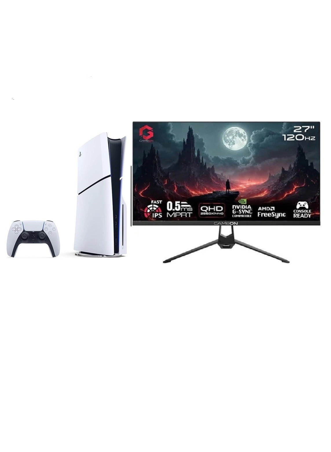 Sony Gaming Monitor - 27” QHD 120Hz + PlayStation 5 Digital Edition - UAE Version