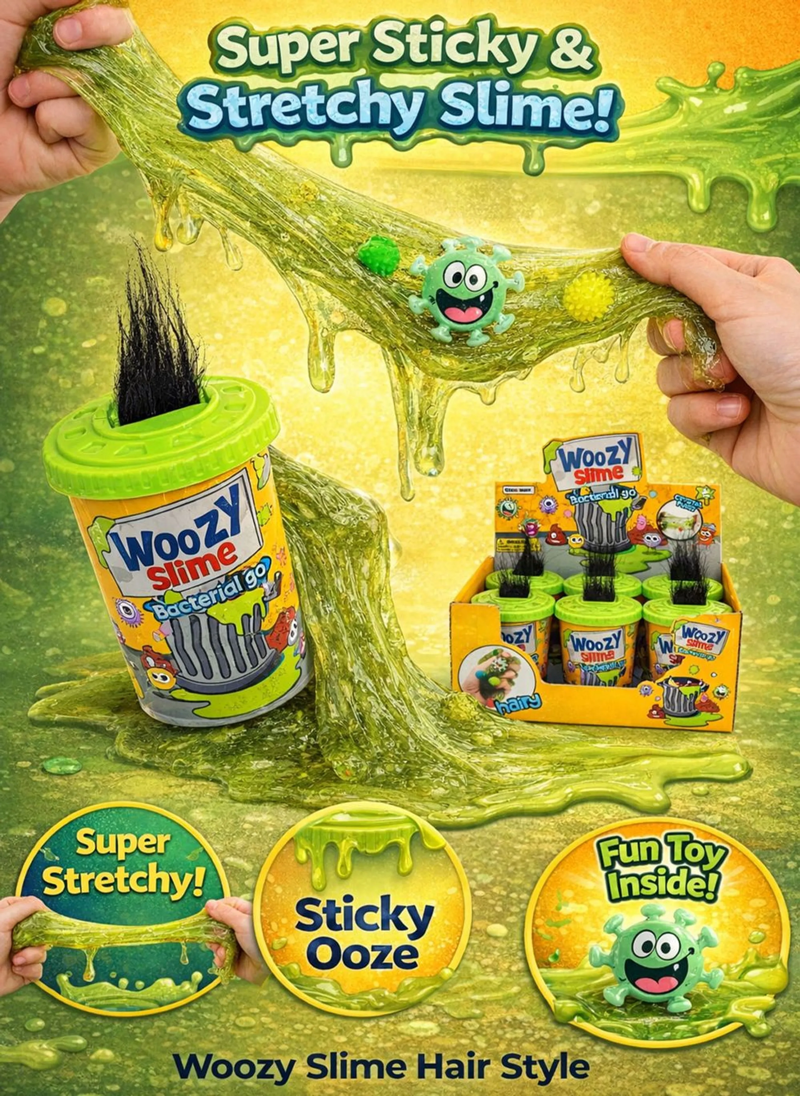 Woozy Slime Hair Style - 3+ years 6 pcs