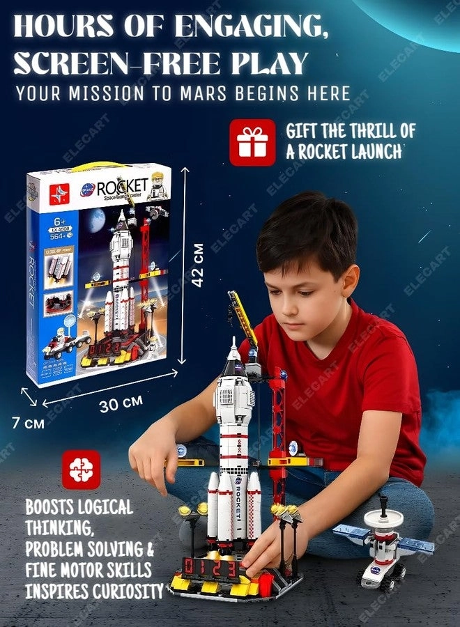 Space Rocket Launch Control Center - Mars Rover Satellite Astronaut