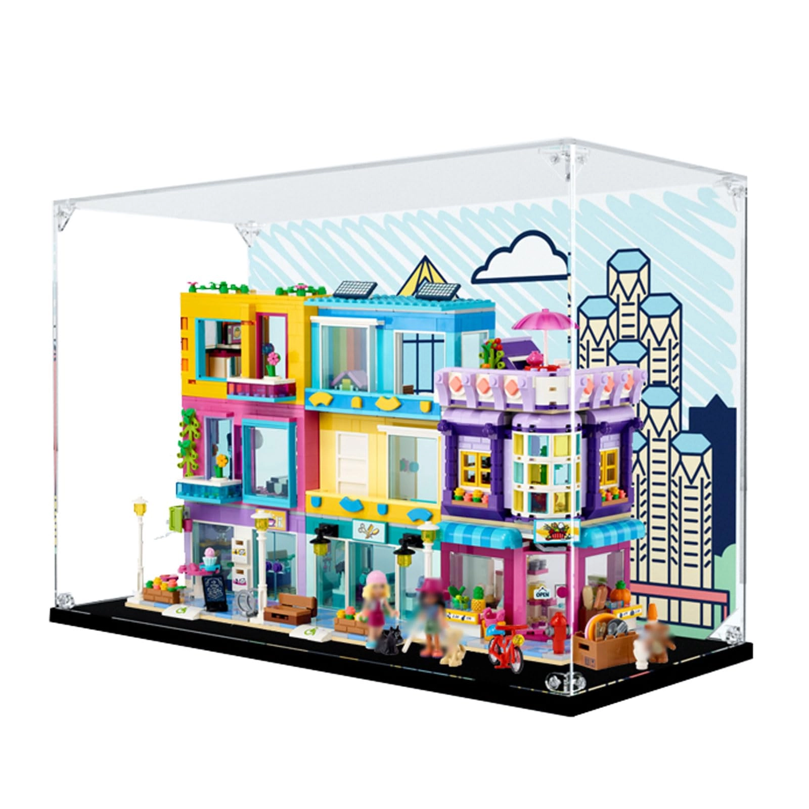 TIANQING Acrylic Display Case (41704) - 45 x 20 x 30 cm With Background