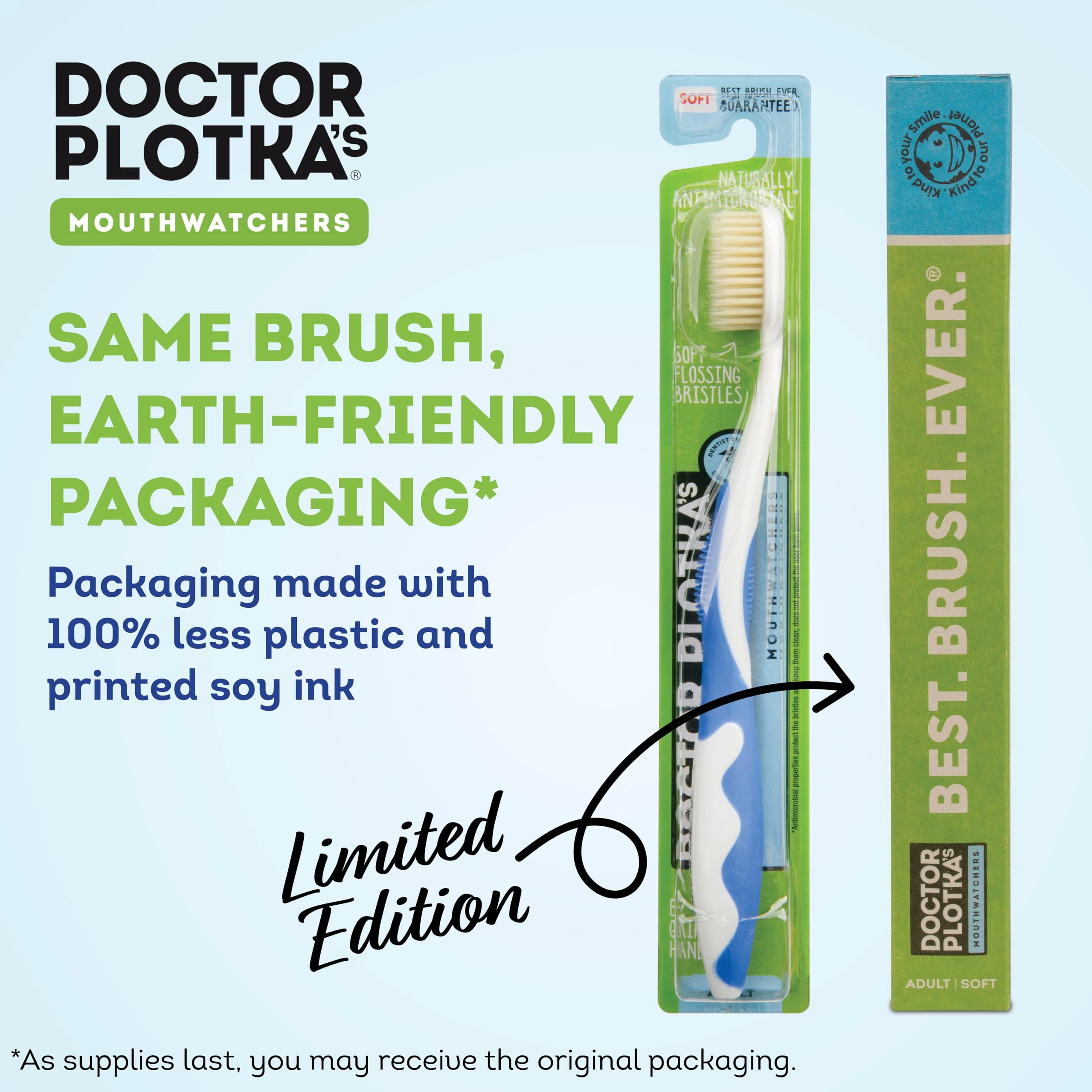 Soft Flossing Manual Toothbrush - Soft 2-Piece Pack