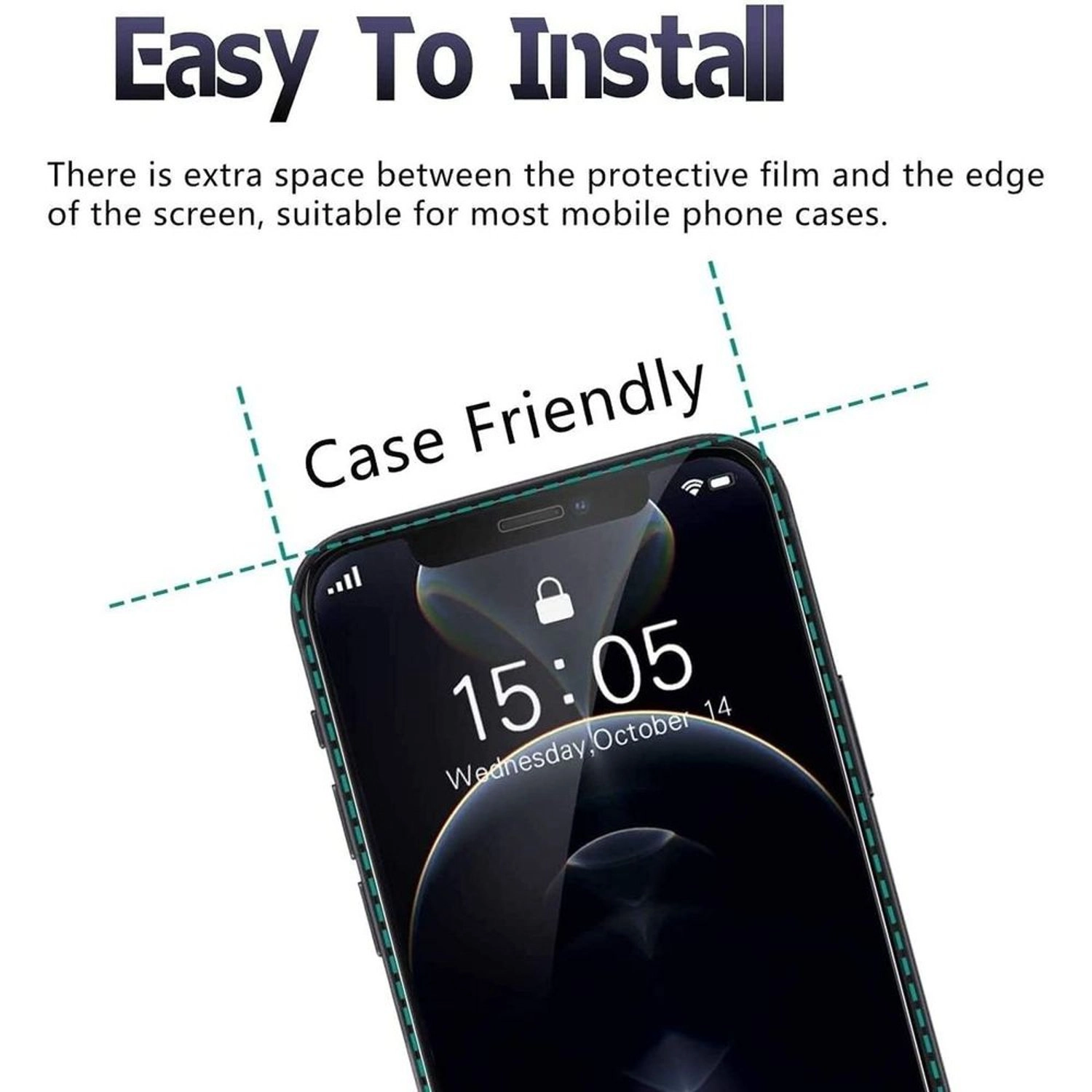 Clear Tempered Glass Screen Protector for iPhone 15 Pro