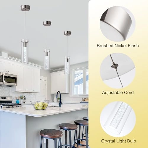 Modern Crystal Chandelier - 6000K Dimmable