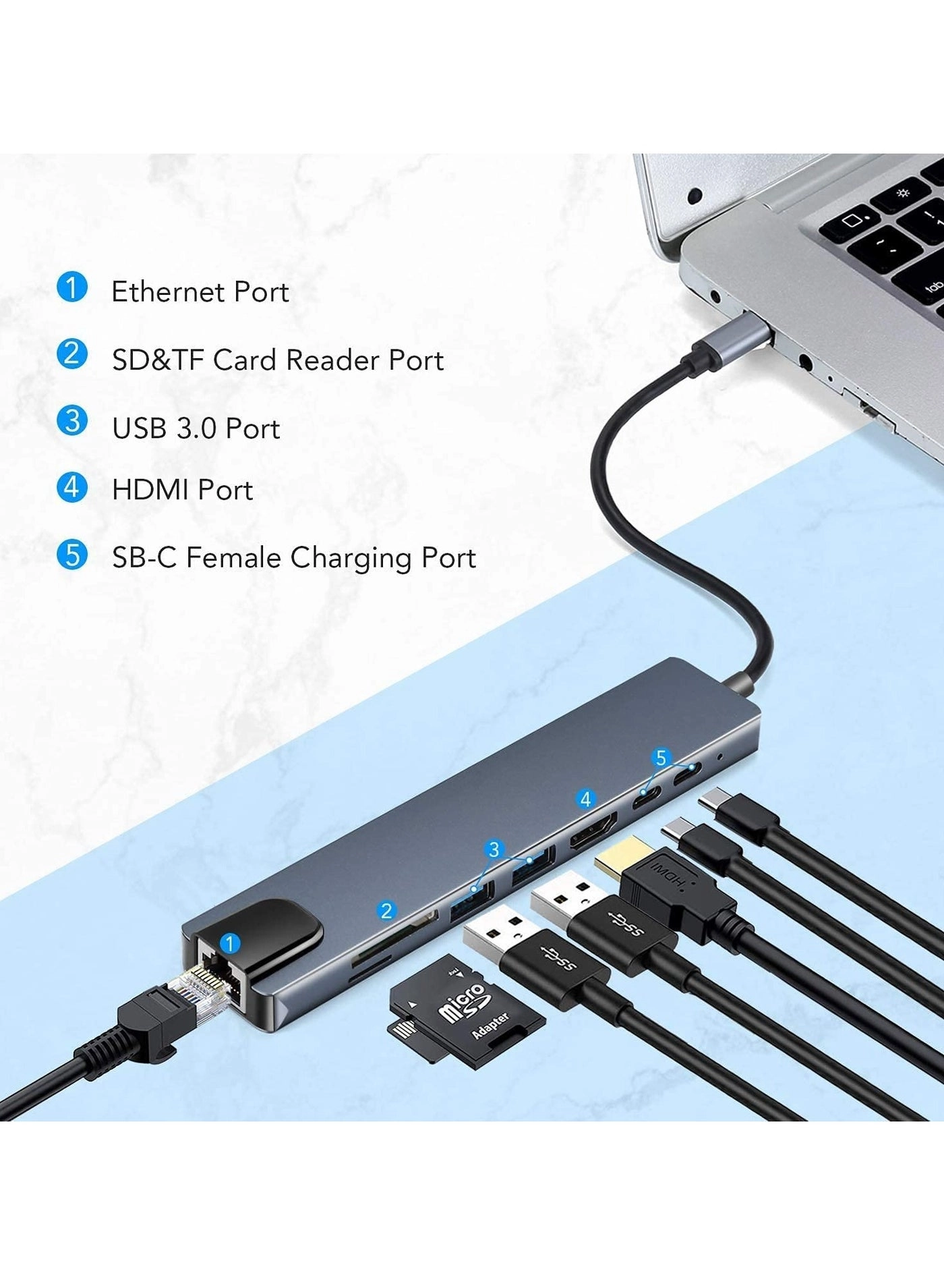 USB C Docking Station - 4K Triple Display 100W PD USB3.0