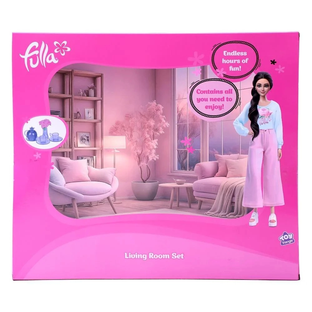 Doll with Living Room Set - Pink Ages 3+