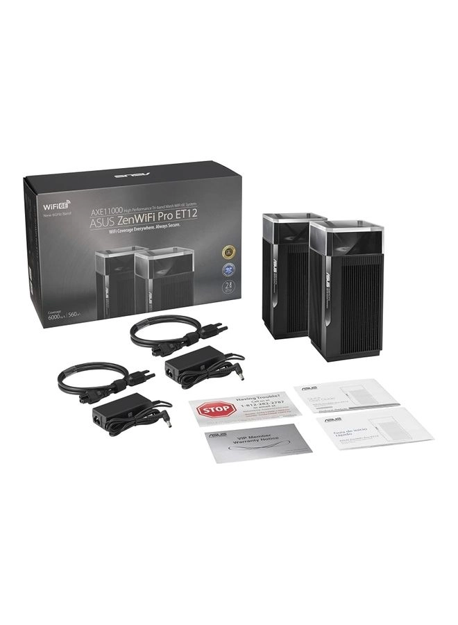 ZenWiFi Pro ET12 - Wi-Fi 6E (802.11ax) 2 piece(s)