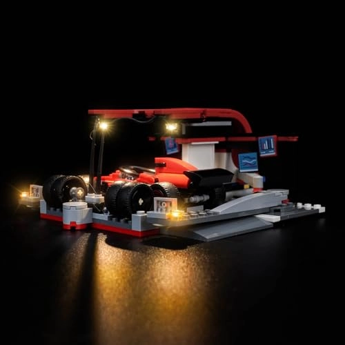 LED Light Set - Copper Line for LEGO F1 Pit Stop & Pit Crew with Ferrari Car 60443