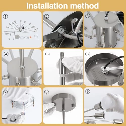 Sputnik Pendant Chandelier - Dimmable