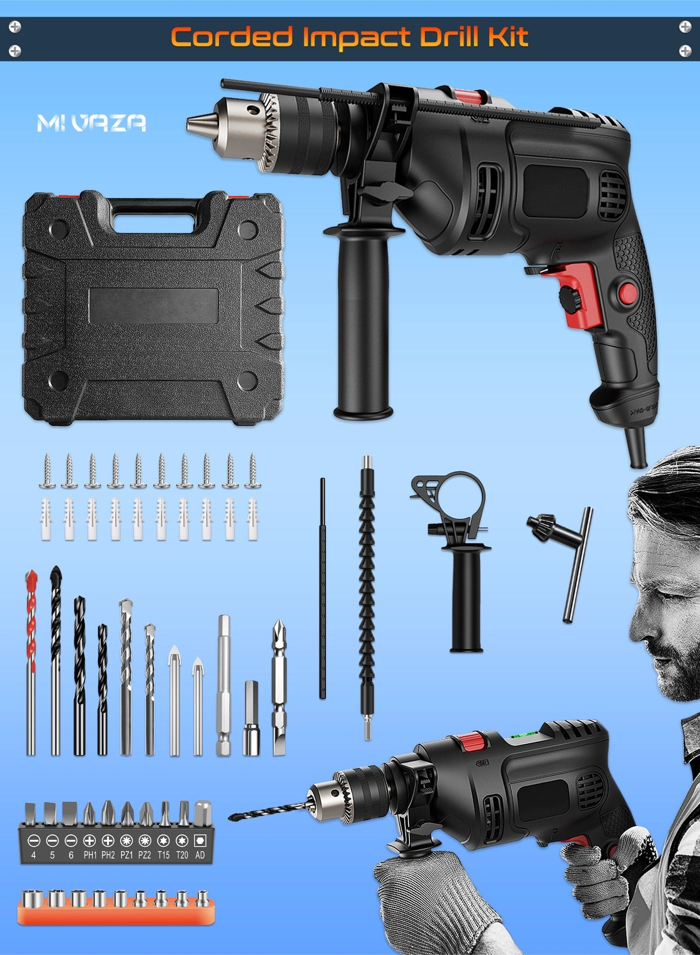 Corded Hammer Drill Kit