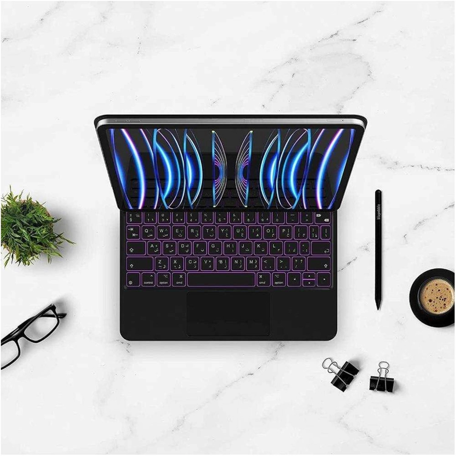 Keyboard Folio Case with Built-In Touchpad for iPad A16 11-inch / 10.9-inch