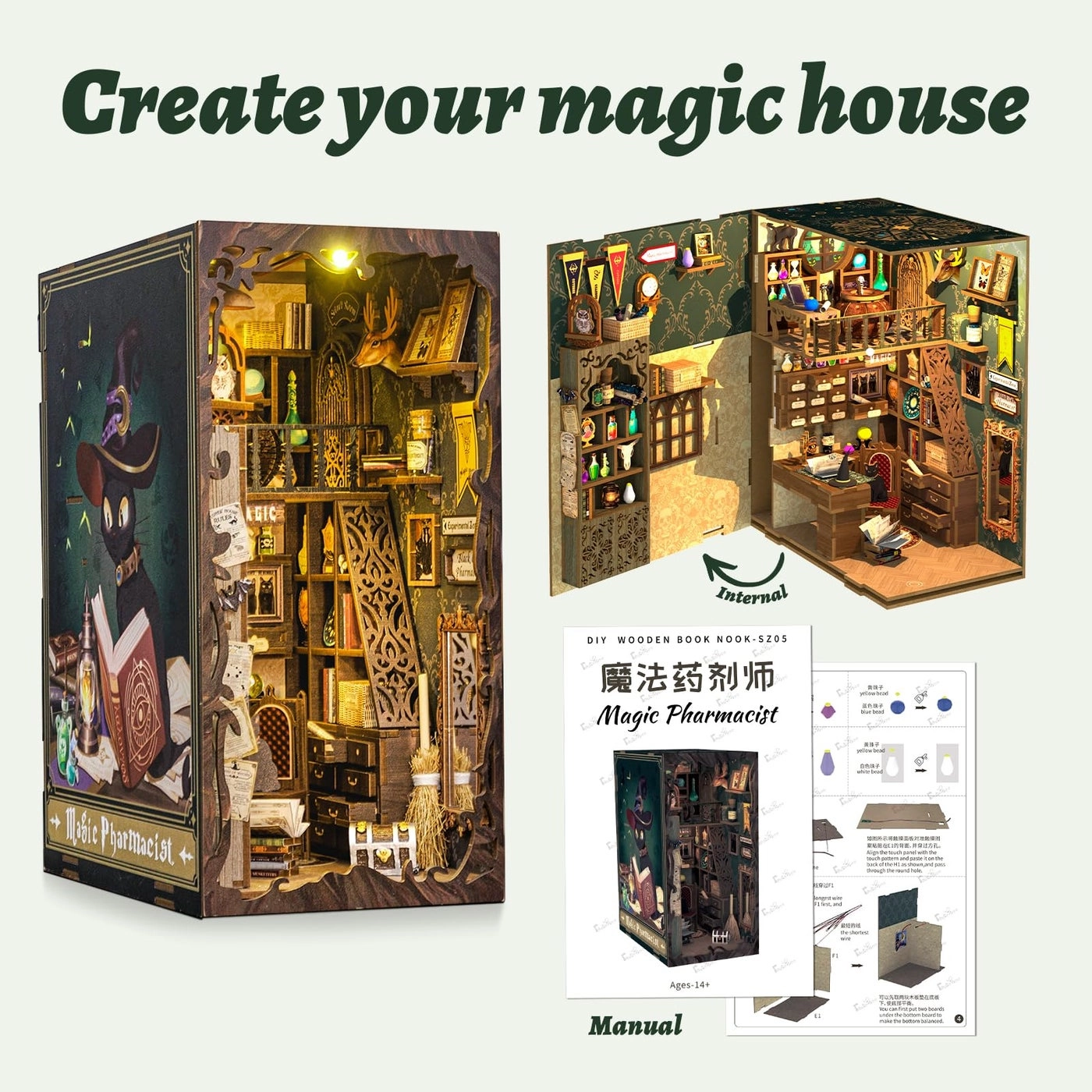 Book Nook Kit - DIY 3D Wooden Puzzle