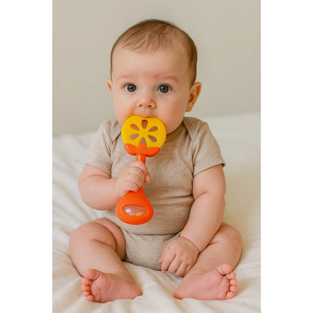 Baby Rattle Fruit Shape Teether - Suitable for 0 month & above