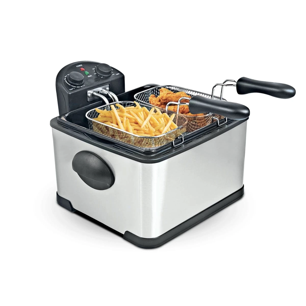 Everlyn Double Deep Fryer - Dual Temperature Control Adjustable Thermostat