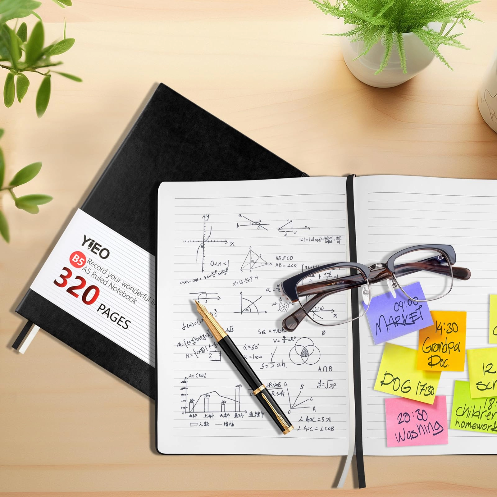 Notebook B5 Hardcover - Lined 320 Pages