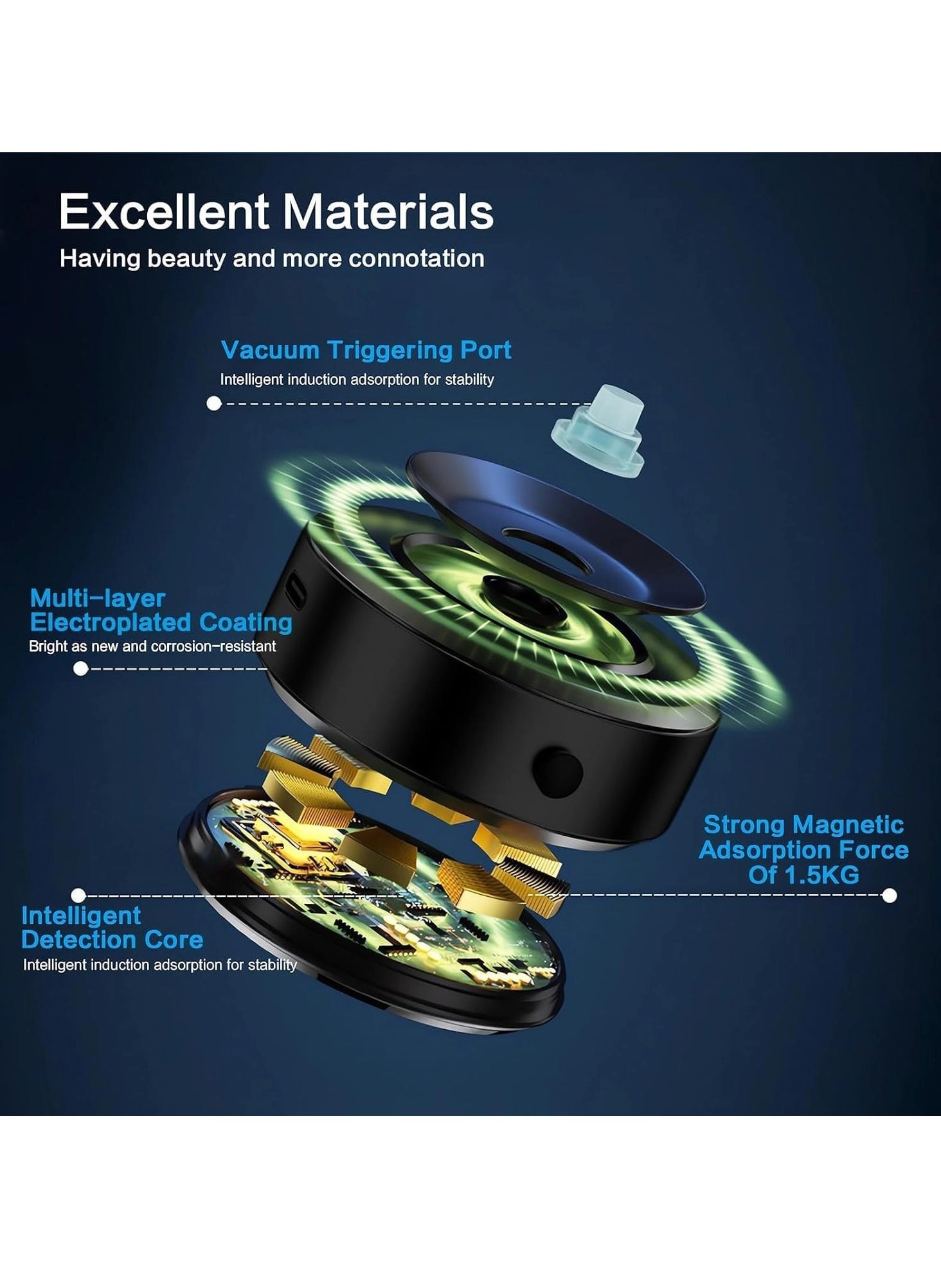 Magnetic Vacuum Suction Phone Holder