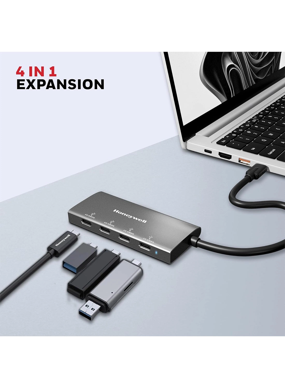 Momentum Type C to 4 Port Type C Hub - 10 Gbps 4 Type C 3.2 Gen2