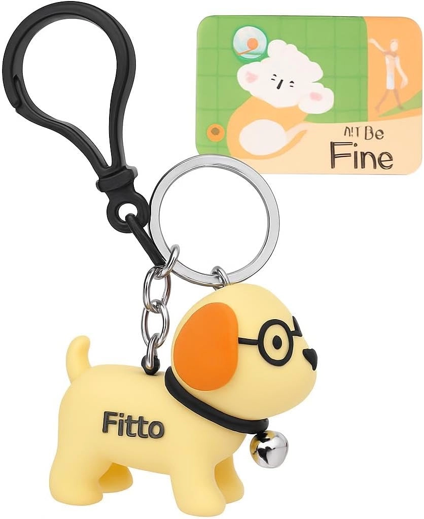 Kidwala Silicone Keychain - Funny Dog with Glasses