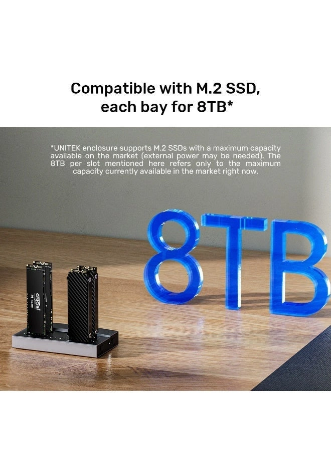 USB4 4-Bay M.2 SSD Docking Station - 4