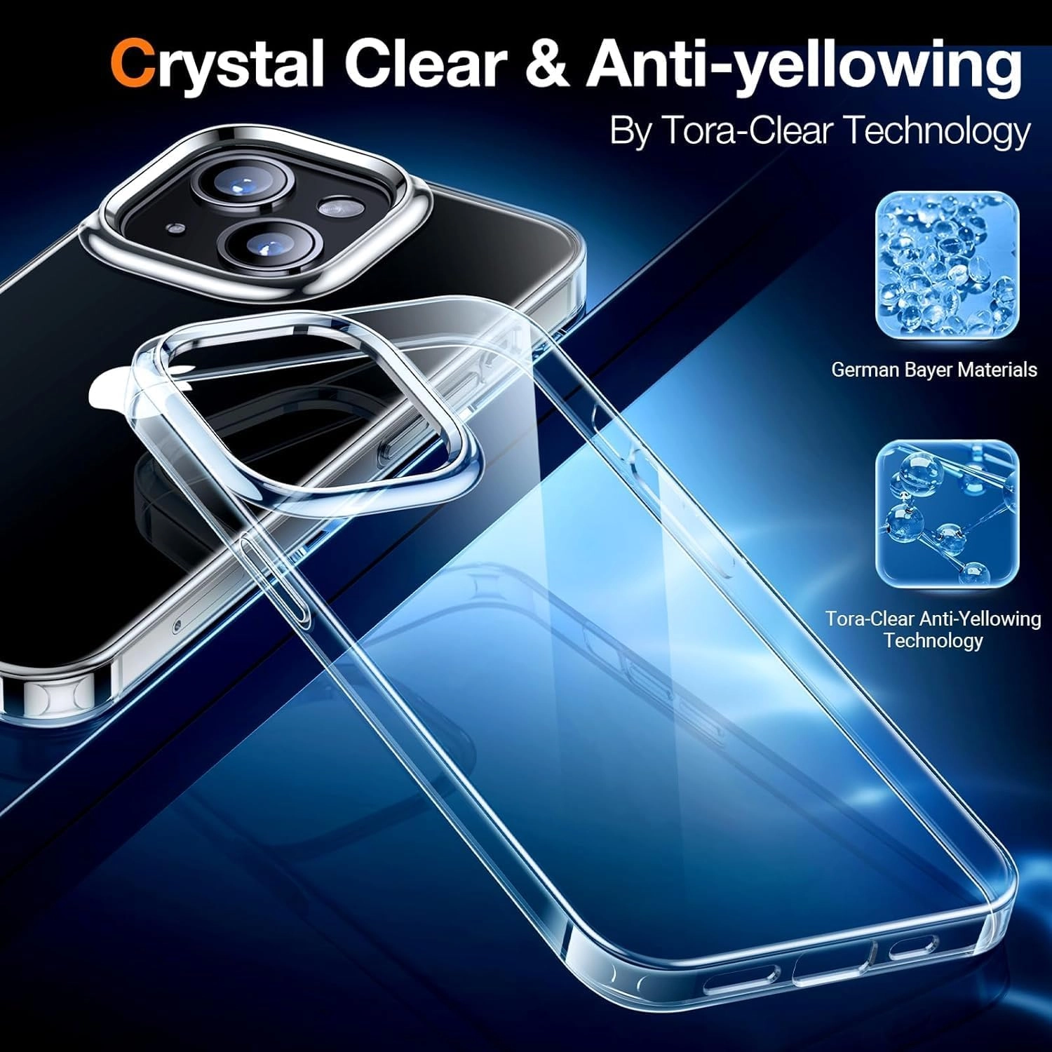 iPhone 15 Case - Transparent Crystal Clear for iPhone 15