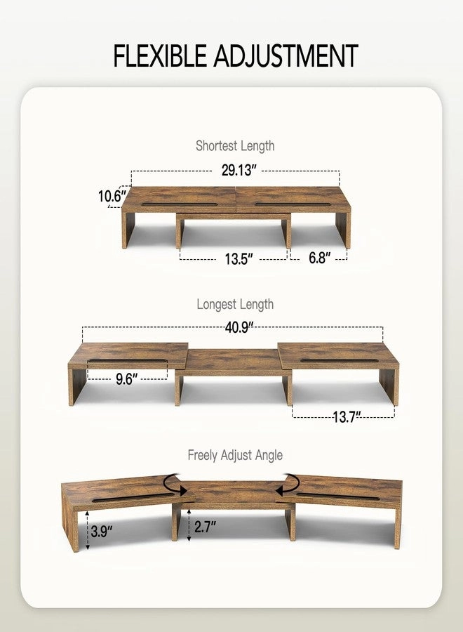 Dual Monitor Stand Riser - 2 monitors