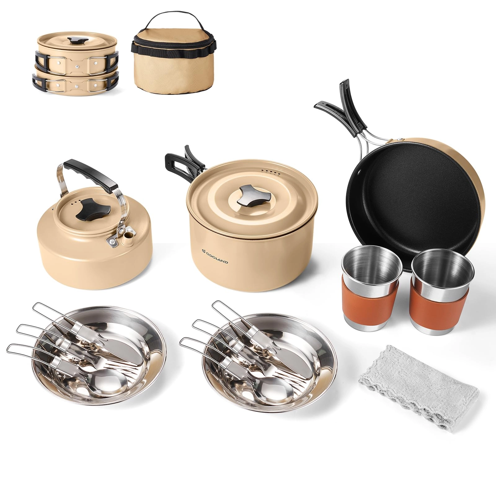 15pcs Camping Cookware Set