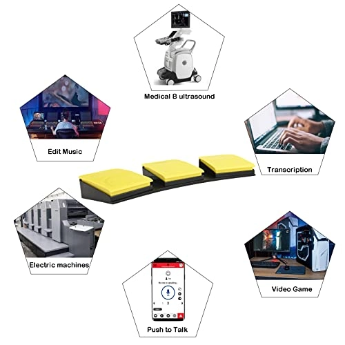 FS2020U1SW M - USB Foot Switch Keyboard Mouse Control Pedal USB, usb-c