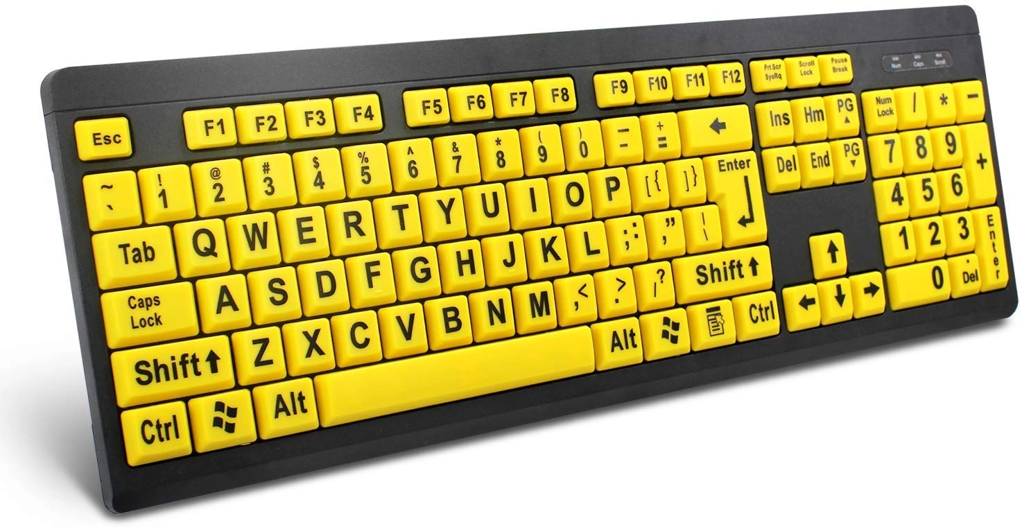 AMhuui Large Print Keyboard - US Wired