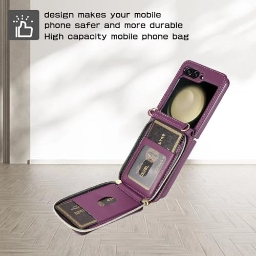 Miagon Folio Case for Samsung Galaxy Z Flip 5