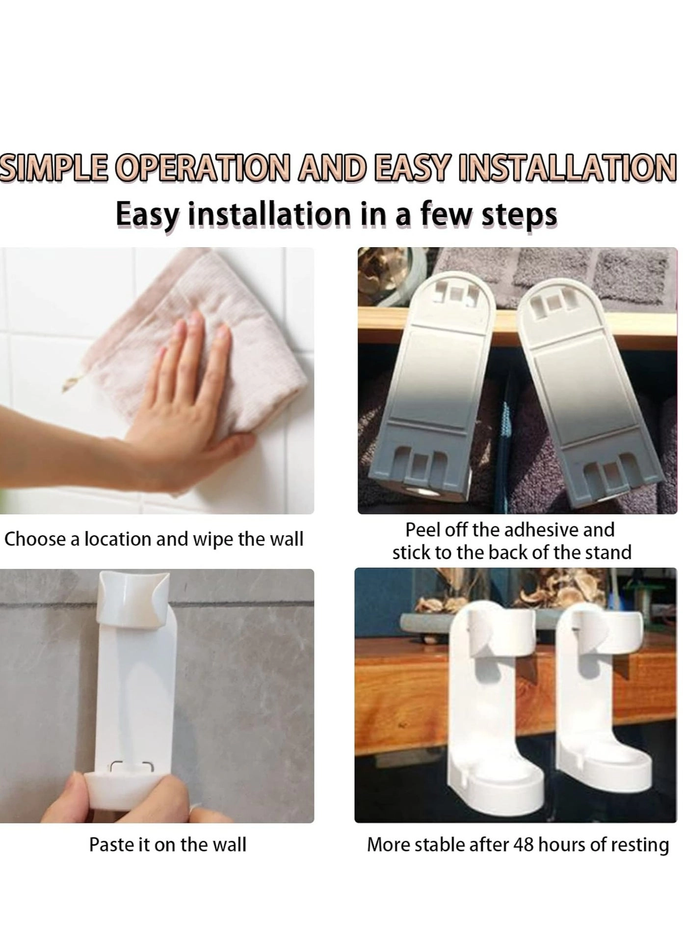 Wall-Mounted Electric Toothbrush Holder - 2pcs Auto Lock & Gravity Release