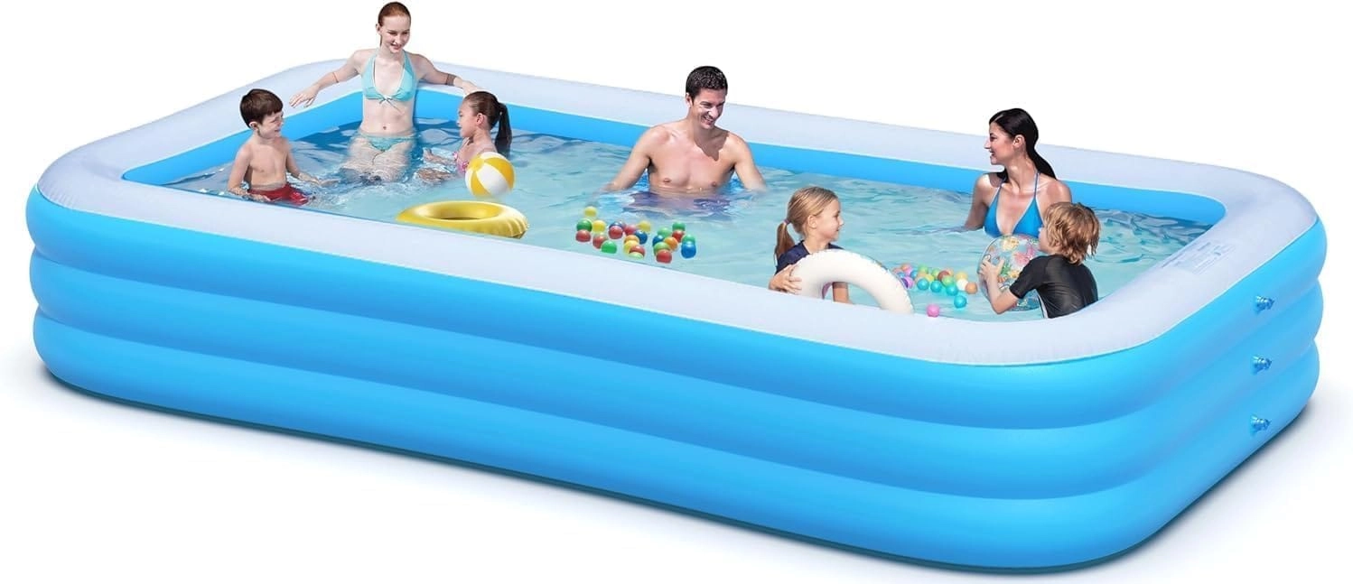 Lylting Extra Large Inflatable Pool - 145x74x22 744 gal